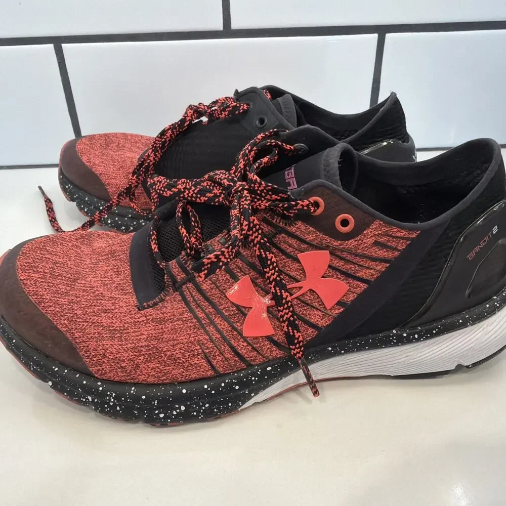 Under‎ Armour Charged Bandit 2 Womens Running Shoes Red Black Size 6.5